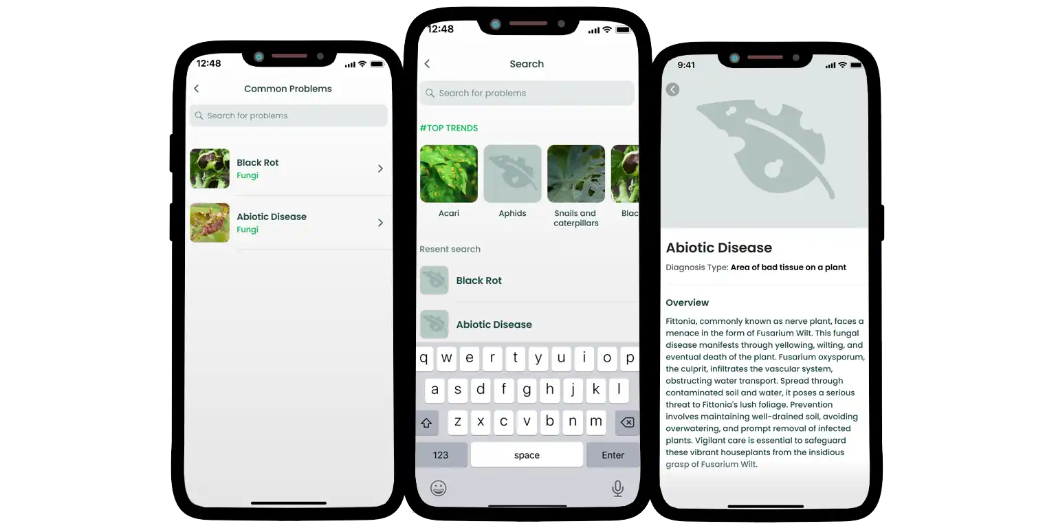Screen from the Plant Finder app.